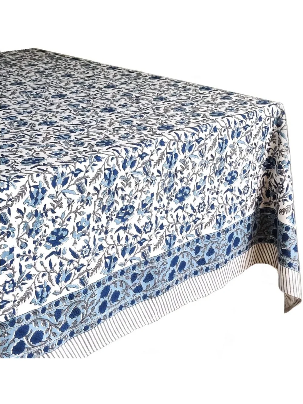 NEW ATOSII Jodhpur 100% Cotton Square Tablecloth, Handblock Floral Print